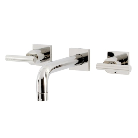 Kingston Brass KS6126CML Two-Handle Wall Mount Bathroom Faucet, Polished Nickel KS6126CML